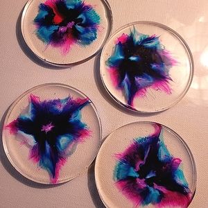 Tye dye Resin Coasters